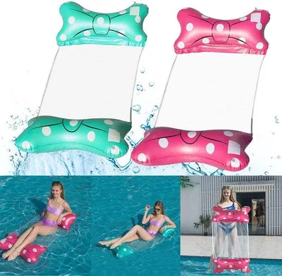 Image de Piscine gonflable - Matelas gonflable pour piscine - Transat aquatique - Matelas gonflable 4-en-1 pour la natation - Compact et portable - Piscine pour adultes et enfants