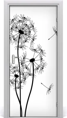 Produktbild von Tulup Türaufkleber 95x205 cm Dekorative Aufkleber Selbstklebend Wasserdichte Tapete Abnehmbar Schlafzimmer Wohnzimmer Wohnkultur - Löwenzahn