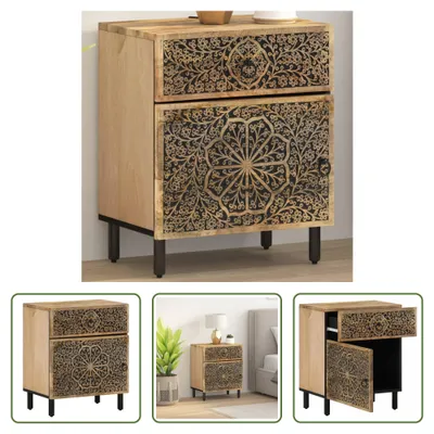 Produktbild von The Living Store Nachttisch 50x33x60 cm Massivholz Mango