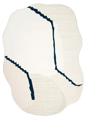 Zdjęcie produktu dla Mazovia Dywan Nowoczesny, Abstrakcyjny - Bova Vetra - beżowy, biały i czarny, 140x200 cm, do salonu