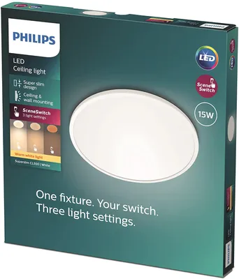 Produktbild von Philips - Dimmbare LED-Deckenleuchte 1xLED/15W/230V 2700K
