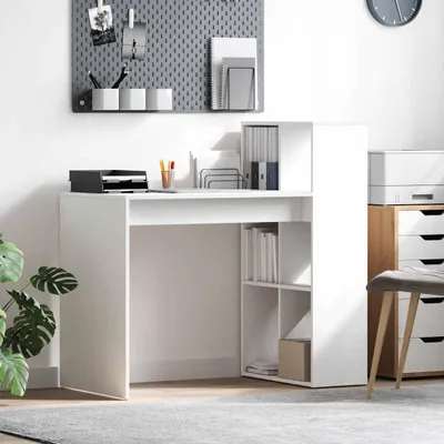 Productafbeelding van Maison Exclusive - Bureau, wit, houtvezel, 108 x 55 x 103,5 cm
