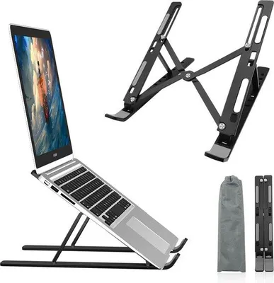 Productafbeelding van Famanu Laptopstandaard, ergonomisch verstelbaar - zwart