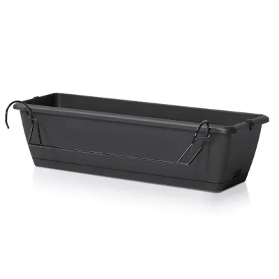 Immagine prodotto di Vaso da balcone con supporto e sistema di irrigazione - 1 pezzo / 60 cm