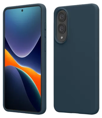 Produktbild von kwmobile Handyhülle für Samsung Galaxy S25 Edge Hülle - Case Silikon - Kabelloses Laden - Schutzhülle Cover in Dunkler Schiefer