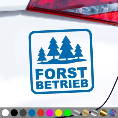 Produktbild von PantherPixel Forstbetrieb Forstzubehör Aufkleber Forstbedarf Sticker Auto Geschenkidee Farbe Blau