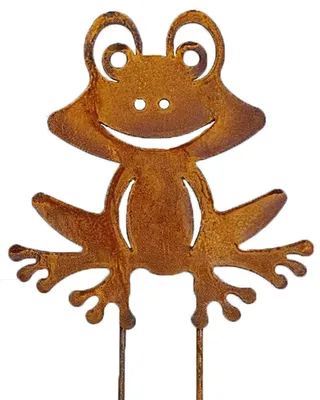 Produktbild von Gartenstecker Frosch Beetstecker Topfstecker Metall Rost Gartendeko Edelrost rostige Dekoration 20cm