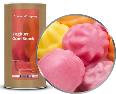 Produktbild von CrackersCompany Joghurt-Snack (Yoghurt Gum Snack), Membrandose 800 g