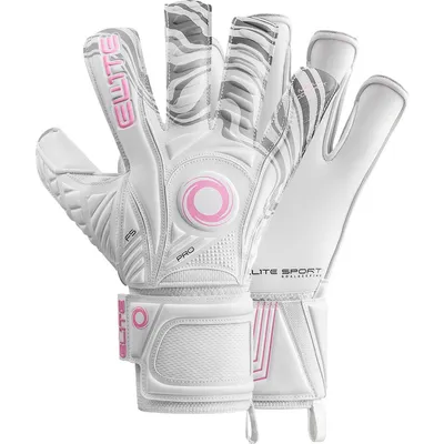 Produktbild von Elite Sport Fluir Torwarthandschuhe - Weiß / Rosa  | Größe: 10