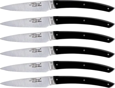 Produktbild von Laguiole Jean Dubost Messer Set 6 tlg., Acrylic Black