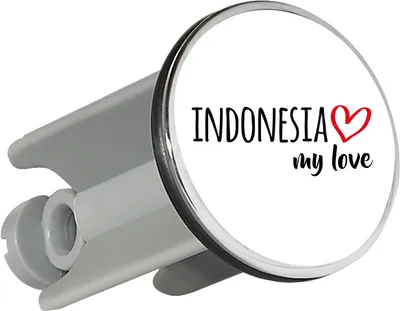 Produktbild von Huuraa Waschbeckenstöpsel Indonesia my love 4cm höhenverstellbar Abflussstopfen Geschenkidee