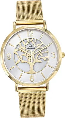 Imagen del producto de Reloj de pulsera analógico para mujer, color dorado, modelo Mademoiselle, con correa de acero inoxidable (D2UGO695441)