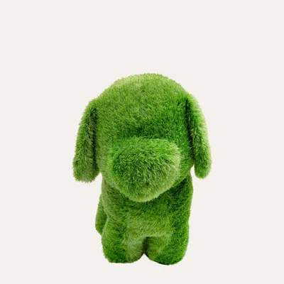 Immagine prodotto di KEYHOMESTORE | Cane Verde Grande in Erba Sintetica H.75x80x40 cm