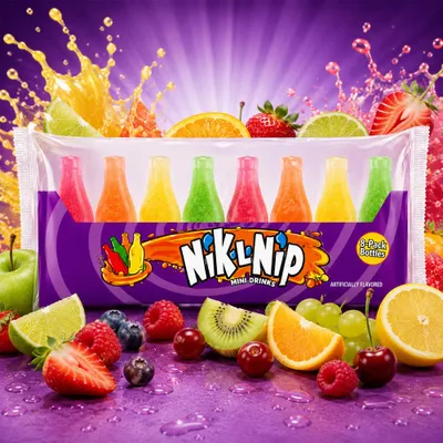 Produktbild von Nik-L-Nip Original Wax Candy Bottles 79g 32ml (8 Pack)