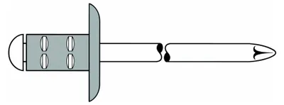 Produktbild von GESIPA Blindniet PolyGrip Nietschaft dxl 4,8x15 mm K16 Alu./STA - 1433835