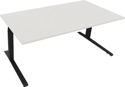 Produktbild von Sitz-/Stehtisch Kufe Doppels. Quad. B1800xT900xH645-1275 an/Weiß