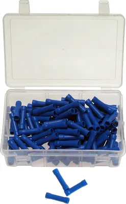 Produktbild von 100 x Kabelschuhe Presskabelschuhe Sortiment TYP STOSSVERBINDER BLAU 1,5-2,5mm²