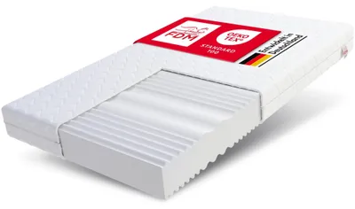 Image de Matelas en mousse à mémoire de forme, dimensions 90x200 cm, avec 7 zones de confort