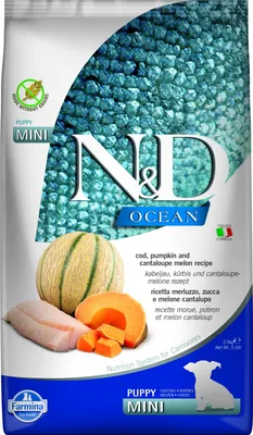 Obrázok produktu pre Farmina N&D dog OCEAN PUMPKIN puppy mini, cod & cantaloupe melon 2,5 kg