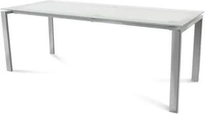 Produktbild von Schreibtisch Total BxTxH 200x80x73cm Gestell verchromt Platte Glas satiniert.