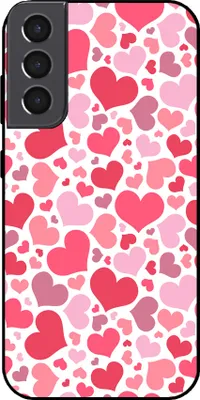 Produktbild von Smartphonica Telefon Fall geeignet für Samsung Galaxy S21 mit Herzen drucken - Herzen Design TPU Backcover Fall - Kinder Fall mit Herzen Design
