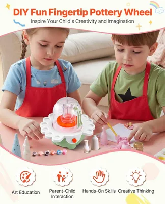 Immagine prodotto di Mini tornio elettrico per Vetroceramica per bambini con piatti rotanti da 50 mm e 80 mm