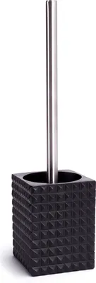 Produktbild von MSV Toilettenburstenhalter Kubik - Kunststein - schwarz/silber - 37 cm
