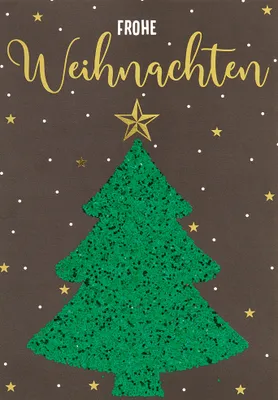 Produktbild von Weihnachten  Bling Bling  Glückwunschkarte im Format 115x17cm mit Umsc