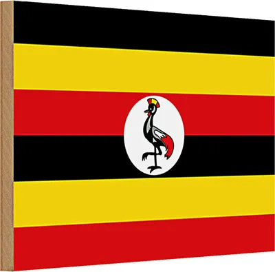 Produktbild von Holzschild Flagge Uganda 30x20cm Flag of Uganda