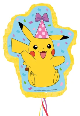 Produktbild von Pokemon 3D Zugpinata Kindergeburtstag Zug Pinata Party Deko Set