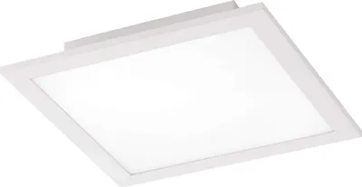 A white square LED panel light is shown from a slightly angled perspective against a white background.