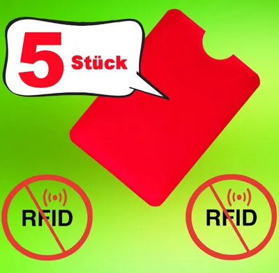 Produktbild von 5x RFID Blocker EC Kartenhülle Hülle Kreditkarte Kartenhülle Schutzhülle Karte