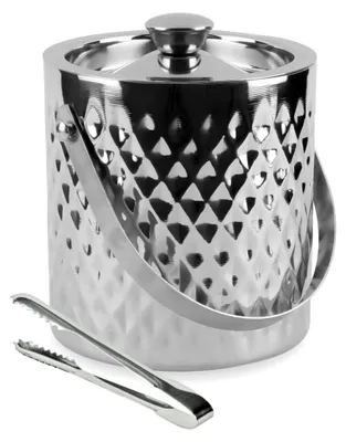 Produktbild von Doppelwand-Eiskübel aus Edelstahl Eiseimer Eisbehälter Eiswürfelbehälter 1.5L KH-1508