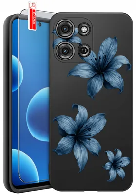 Productafbeelding van Hoesje voor de Motorola Moto G75 5G, met voorjaarsmotieven | Bloemenprint | Hoesje + beschermglas 9H
