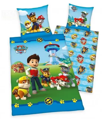 Immagine prodotto di Set di biancheria da letto Paw Patrol 80 x 80 e 135 x 200 cm