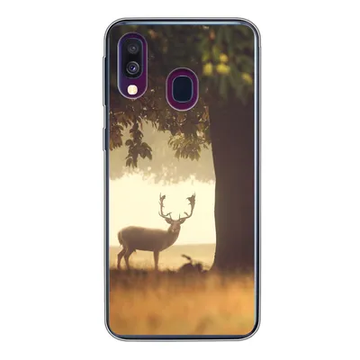 Produktbild von MuchoWow® Handyhülle Schutzhülle Hülle für Samsung Galaxy A40 Hirsche - Bäume - Wald Silikon Softcase Handy Hülle - Handy-Tasche