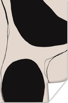 Produktbild von MuchoWow® Poster Pastell - Schwarz - Minimalismus 20x30 cm - Papierdruck