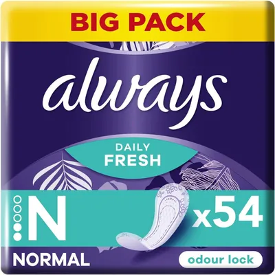 Produktbild von Always Dailies Normal – Hygieneeinlagen, Fresh & Protect, 54 Stück
