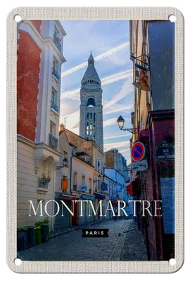 Produktbild von Blechschild Reise 12x18cm Montmartre Paris Künstlerviertel Dekoration