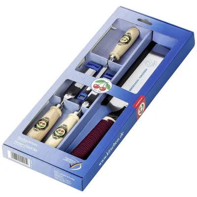 Obrázek produktu pro Kirschen Stechbeitel Stemmeisen Satz + Japansäge 225 mm 4-teilig