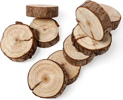 Produktbild von 10 Mini Holzscheiben Natur 5 cm - Einheitsgröße