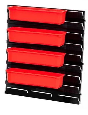 Obrázok produktu pre Qbrick System Sada kontajnerov č. 4 Stena dielne 39 x 35 cm so 4 kontajnermi pre PRO Organizér 100 Expert / 200 Expert / PRO Zásuvka 3