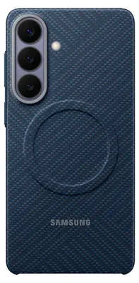 Image de Pack 2 en 1 Coque Magnet Samsung Galaxy S26+ Fibre de carbone Bleu-violet + Film de protection d'écran Samsung