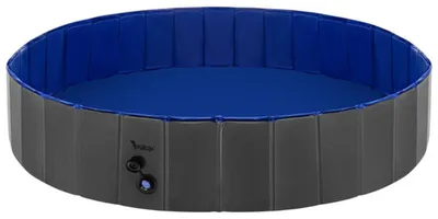 Produktbild von Purlov 27507 Faltbares Hundebad 160 x 30 cm, blau-grau