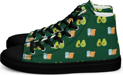Produktbild von Mr. & Mrs. Panda Damen Sneaker Black Edition Avocado Pärchen Größe 41 - Grün - Geschenk, Schwarze Sneakers für, Schwarz, Schwarzer, Hochzeit, Familie, Liebe, Veggie