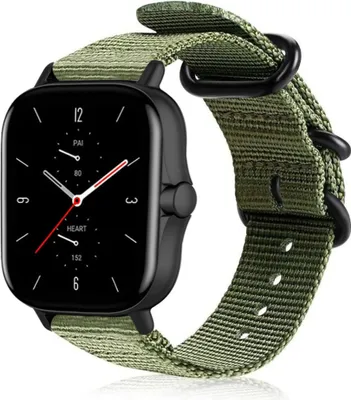 Produktbild von Strap-it Amazfit GTS 2 Nylon-Schnallenarmband (Grün)