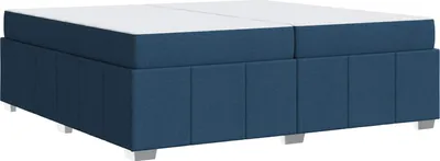 Produktbild von vidaXL Bettrahmen mit Matratze Blau 200 x 200 cm Stoff