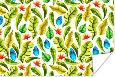 Produktbild von MuchoWow® Poster Dschungel - Design - Tropische Blätter 60x40 cm - Schlafzimmerdekoration
