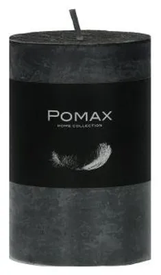Zdjęcie produktu dla Świeca Pomax, wykonana z wosku parafinowego, czarna, średnica 5 cm, wysokość 8 cm