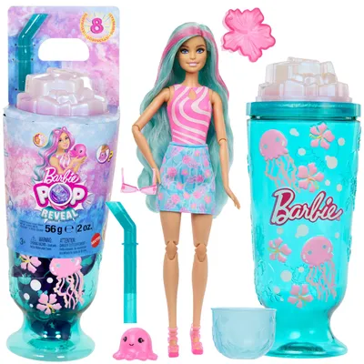 Image de Barbie Pop Reveal JKF62, poupée de mode, pour filles, à partir de 3 ans, convient aux garçons et aux filles, 105 mm, multicolore